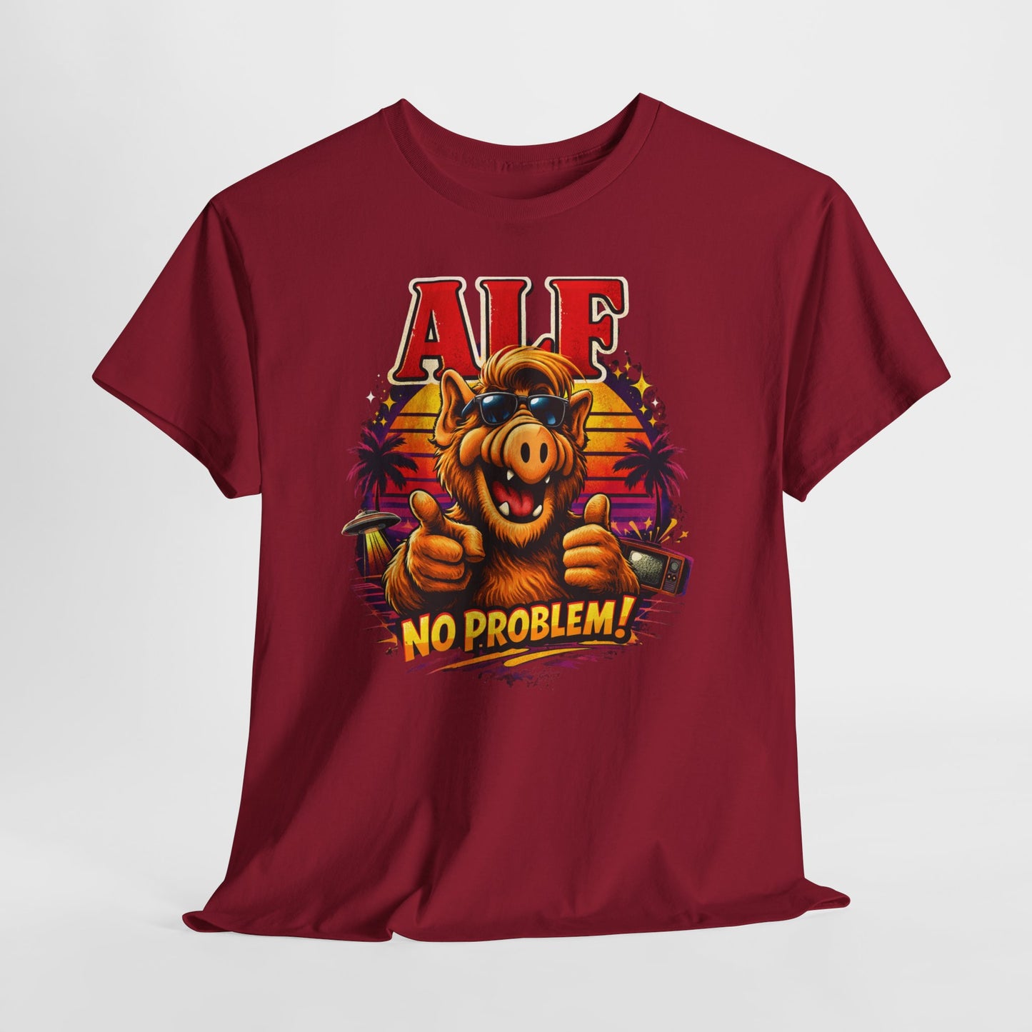 ALF “No Problem!” Graphic Tee — Retro 80s TV Character T-Shirt