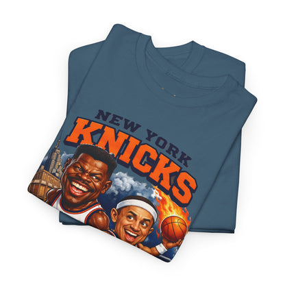 New York Knicks Patrick Ewing & John Starks Retro Basketball Tee