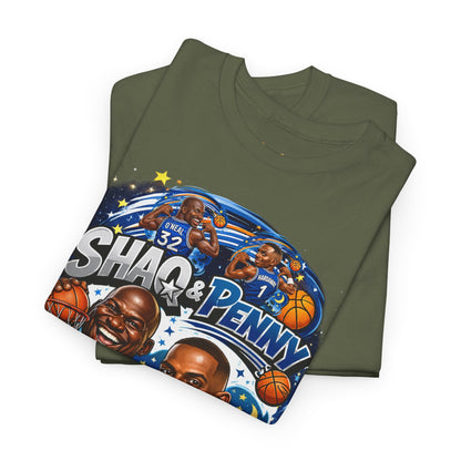 Orlando Magic Basketball Tee — Shaq & Penny Retro Cartoon Design
