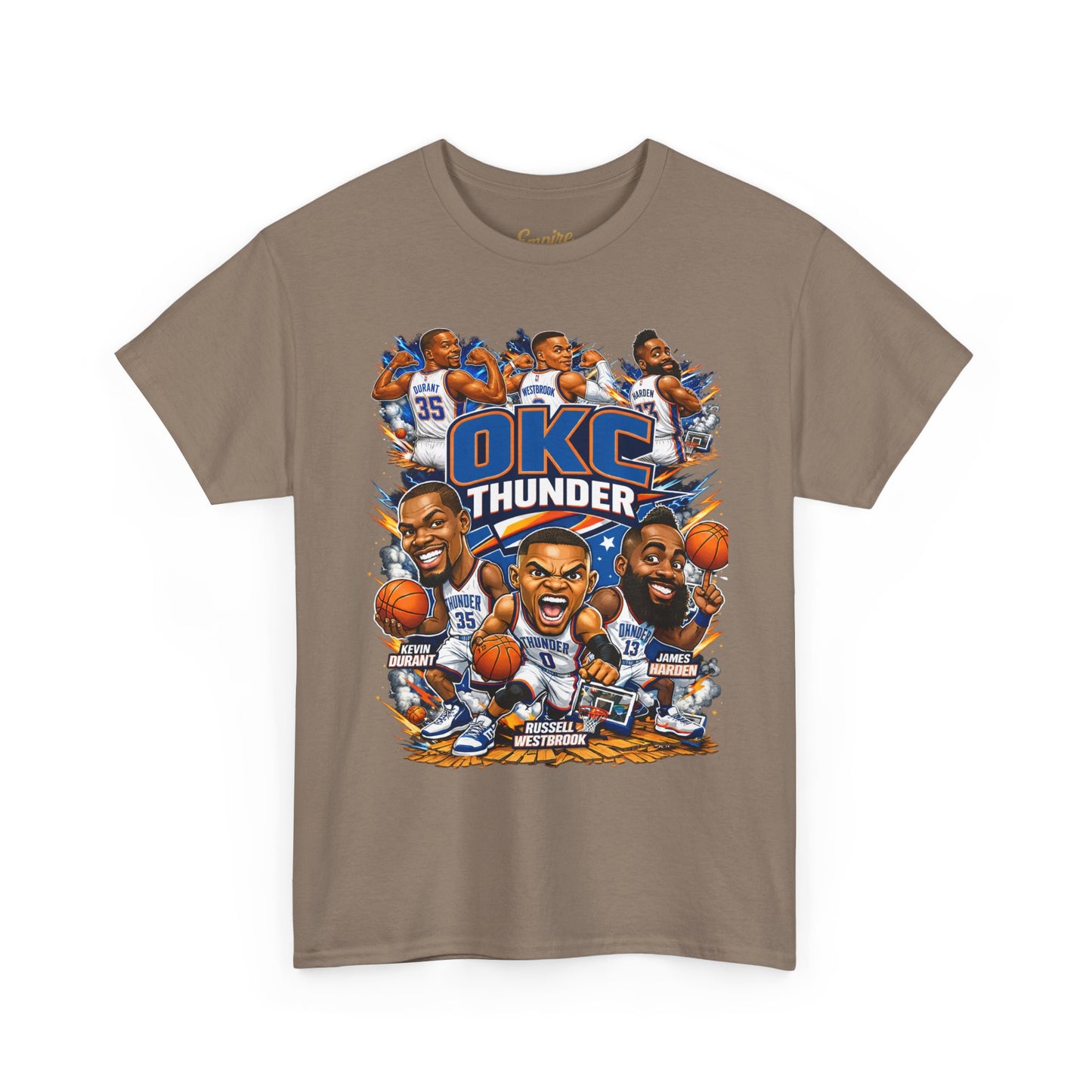 OKC Thunder Caricature Basketball T-Shirt — Team Players Graphic Tee