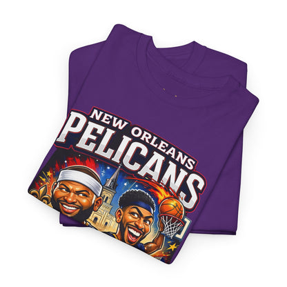 New Orleans Pelicans Basketball T‑Shirt — Boogie Cousins & Anthony Davis Graphic Tee