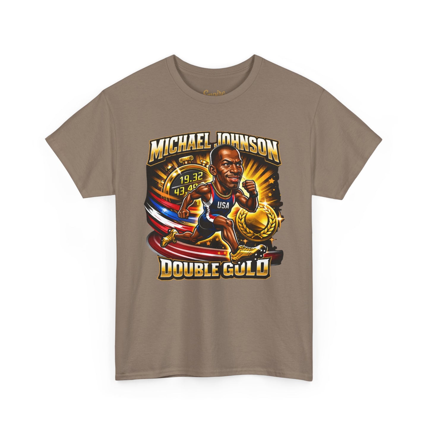 Michael Johnson 'Double Gold' Olympic Track Tribute Tee