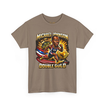 Michael Johnson 'Double Gold' Olympic Track Tribute Tee