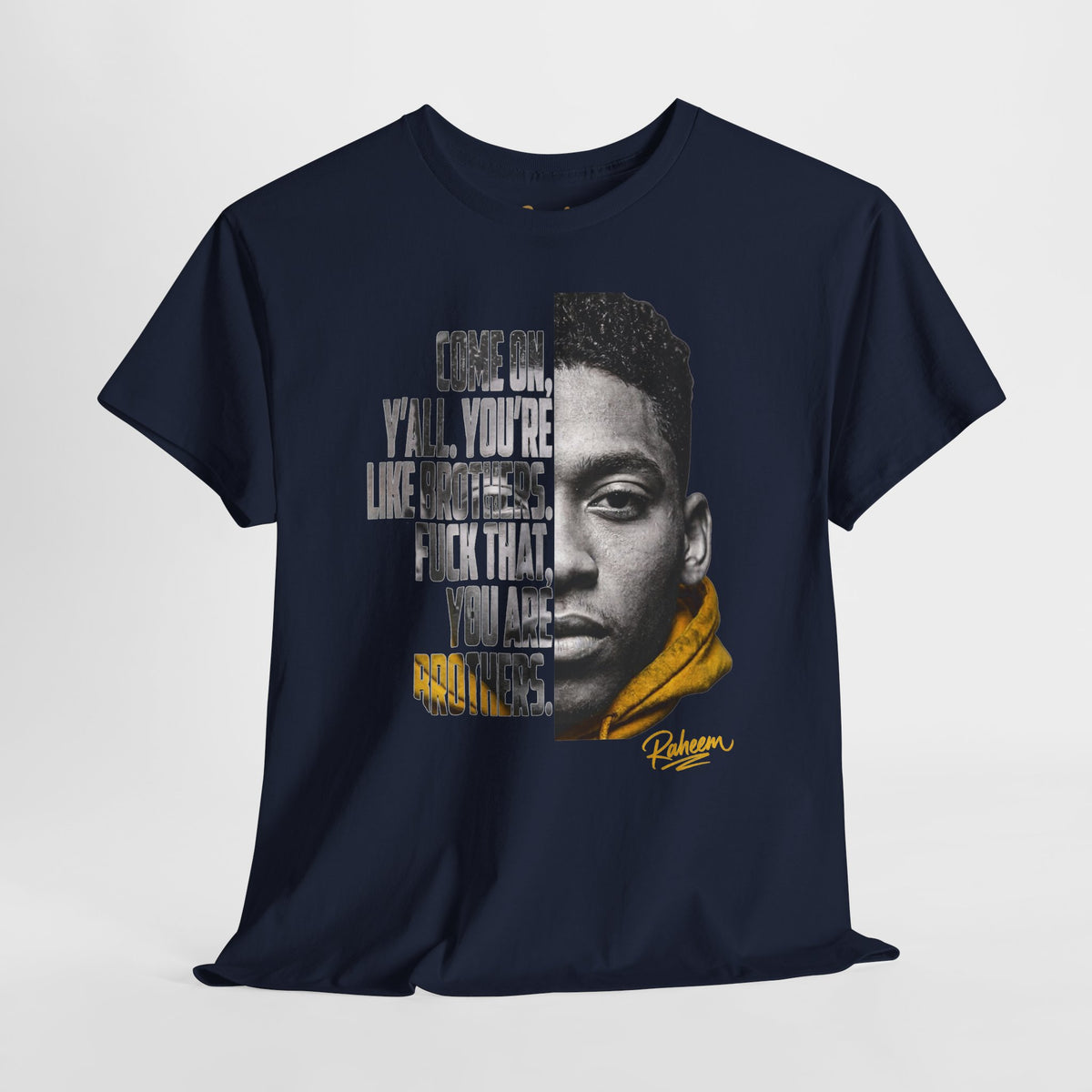 Raheem "Juice" Portrait Quote Tee — "You Are Brothers" Graphic T-Shirt