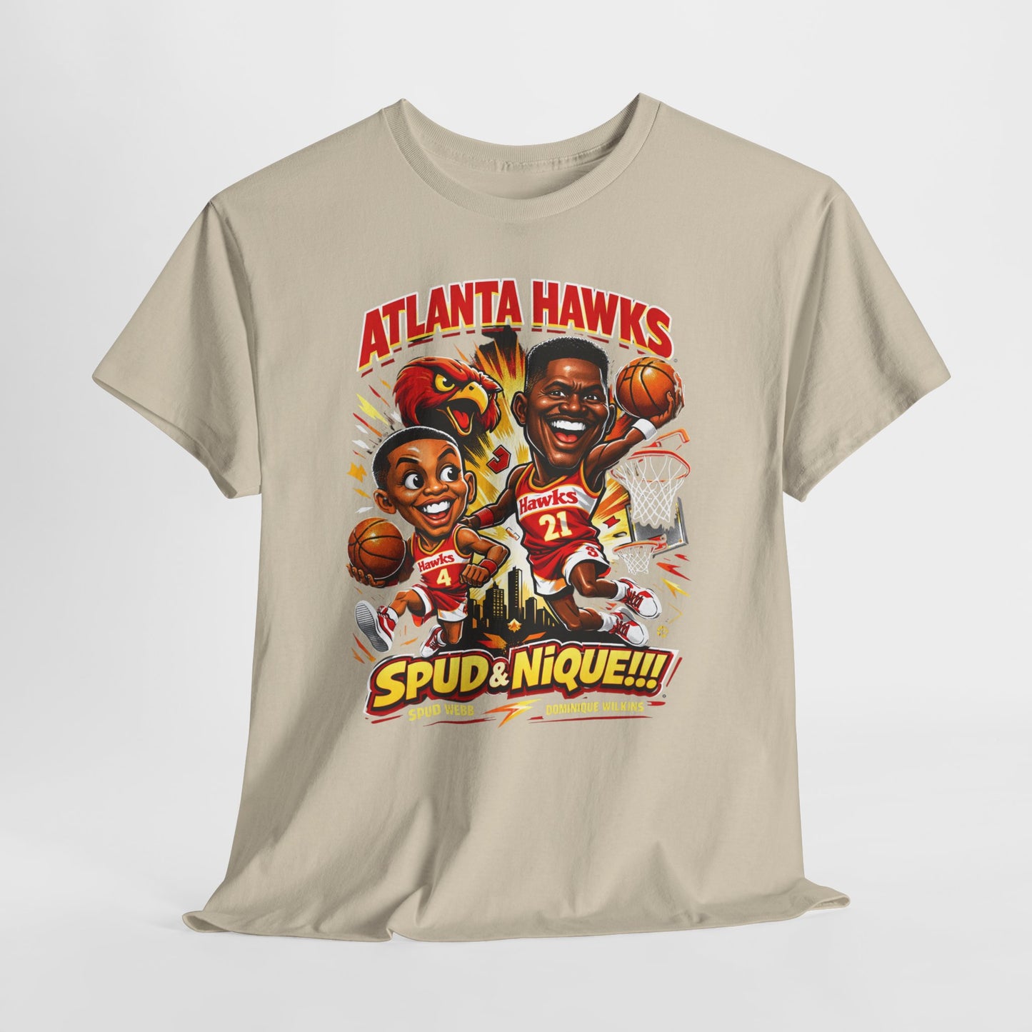 Atlanta Hawks 'Spud & Nique' Graphic Tee — Retro Basketball Fans Shirt