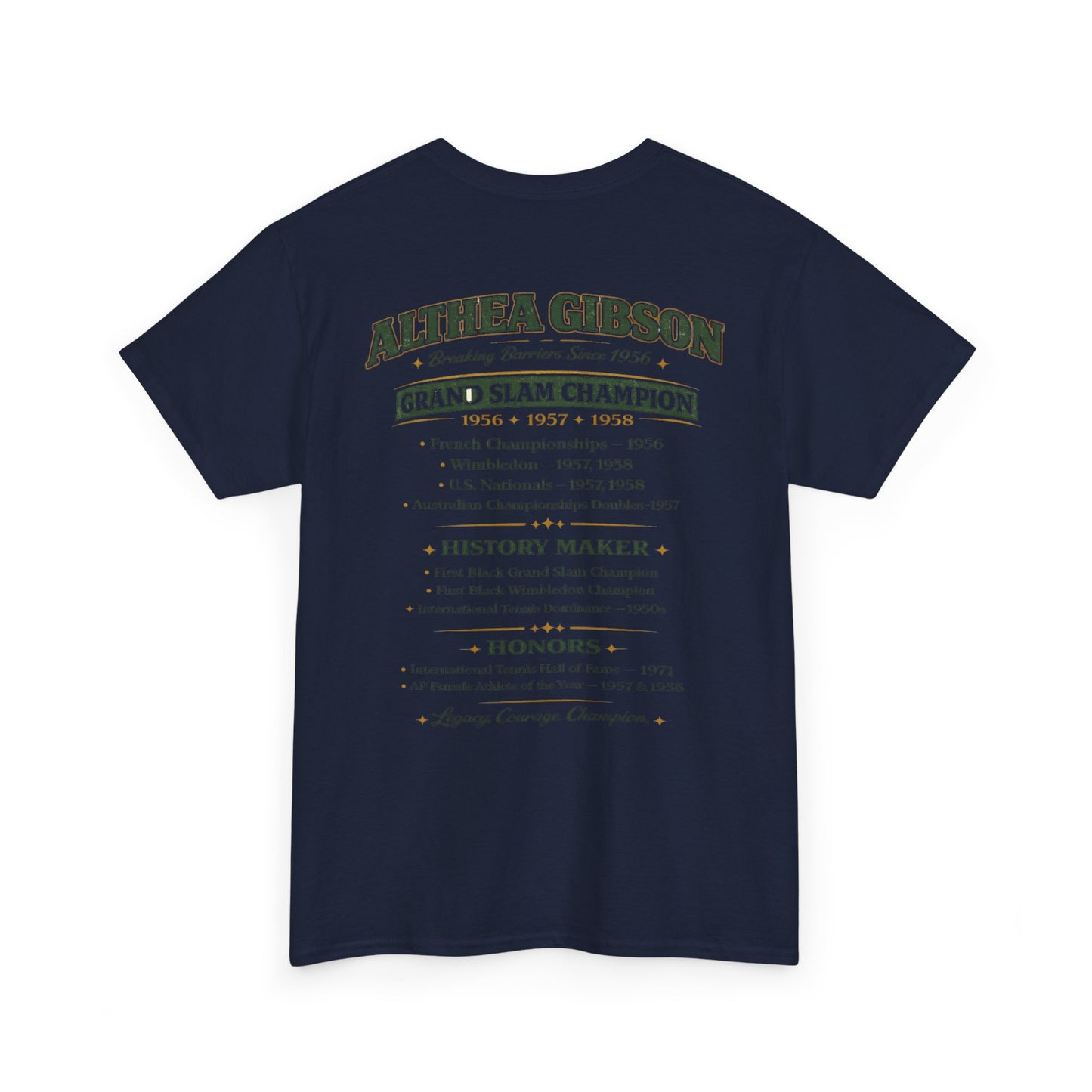 Althea Gibson 'Breaking Barriers' Tennis T-Shirt — Vintage Grand Slam Champion Tribute