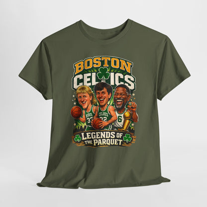 Boston Celtics "Legends of the Parquet" Tee - Retro Basketball Fan Shirt