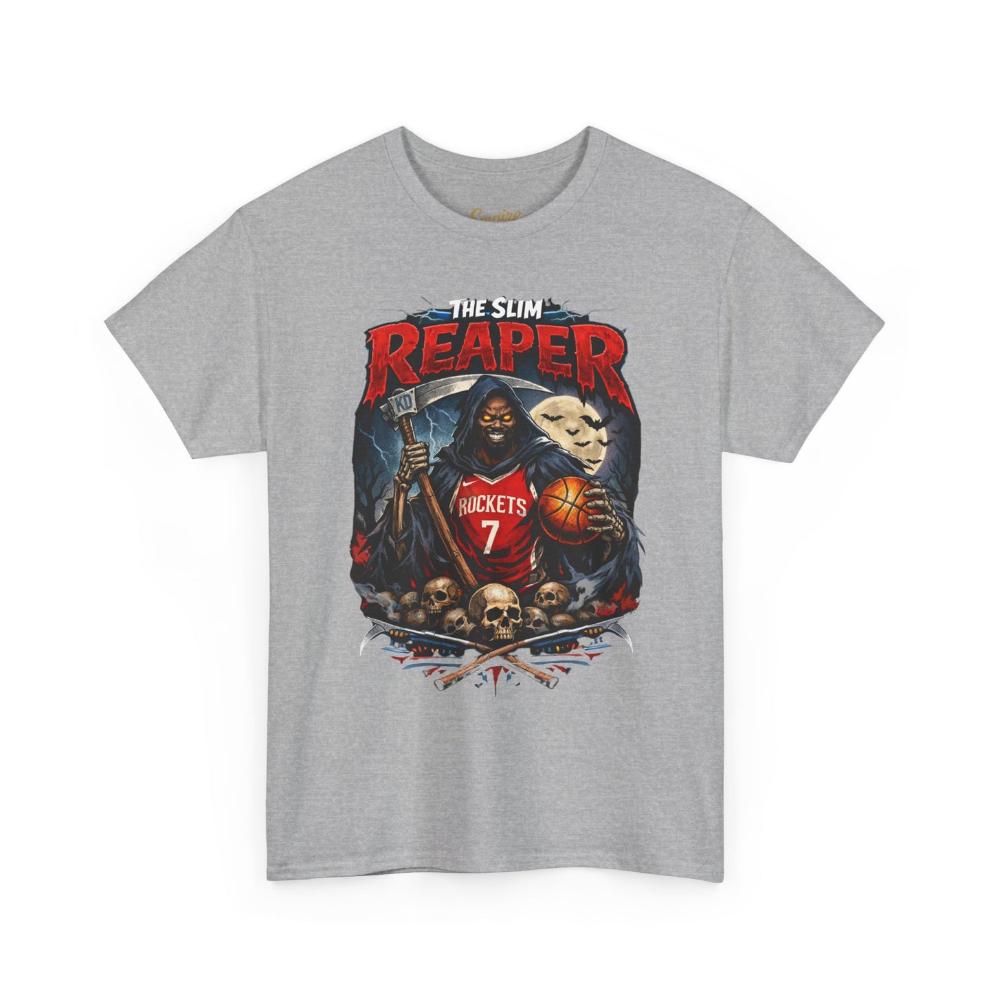 Grim Reaper Basketball Tee — "The Slim Reaper" Graphic T-Shirt