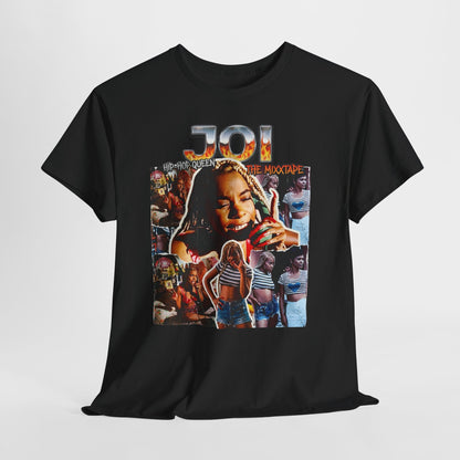 Retro Collage 'JOI' Graphic Tee — Vintage Portraits & Summer Vibes