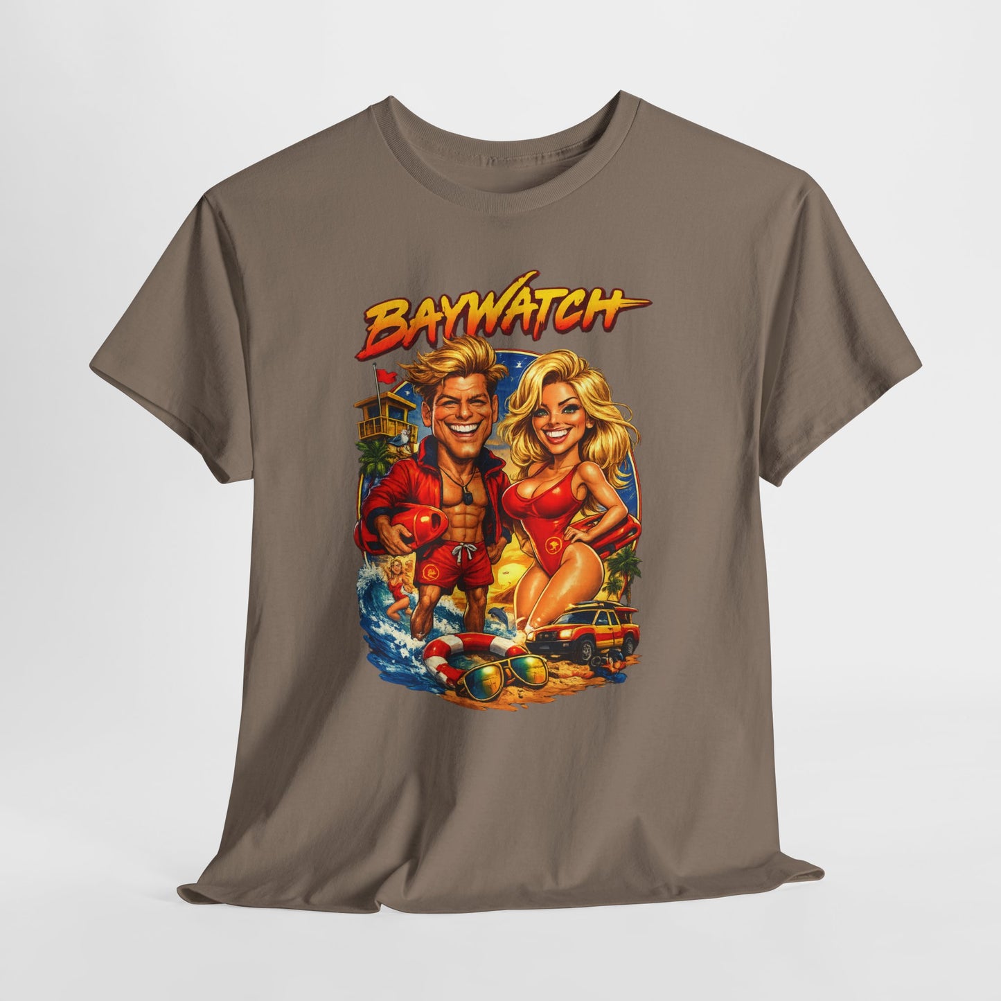Baywatch Retro Beach T-Shirt — Vintage Lifeguard Graphic Tee