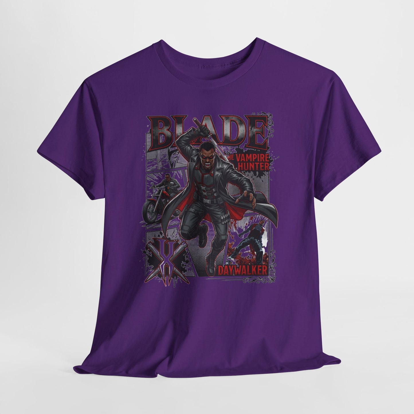 Blade Vampire Hunter Graphic Tee — Retro Comic Movie Poster T-Shirt