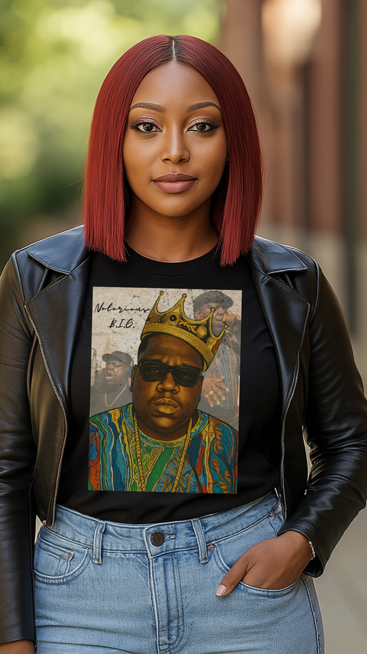 Retro Biggie Smalls Hip-Hop Icon Unisex Heavy Cotton Tee