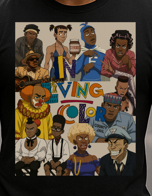 "In Living Color" Vibrant Graphic Tee for Retro 90s