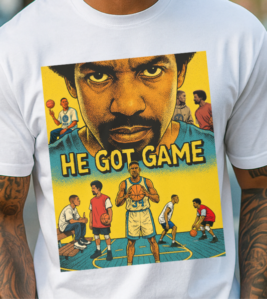 He Got Game Graphic Tee | Sports Casual Wear, Unisex Cotton Tee