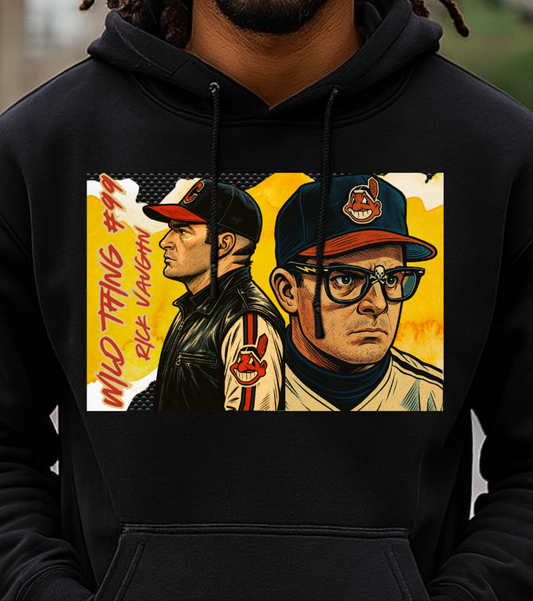 "Wild Thing "Vintage Style Unisex Hoodie with Iconic Film Design | Cozy Sweatshirt for Movie Lovers, Perfect Gift for Birthdays, Nostalgic Apparel
