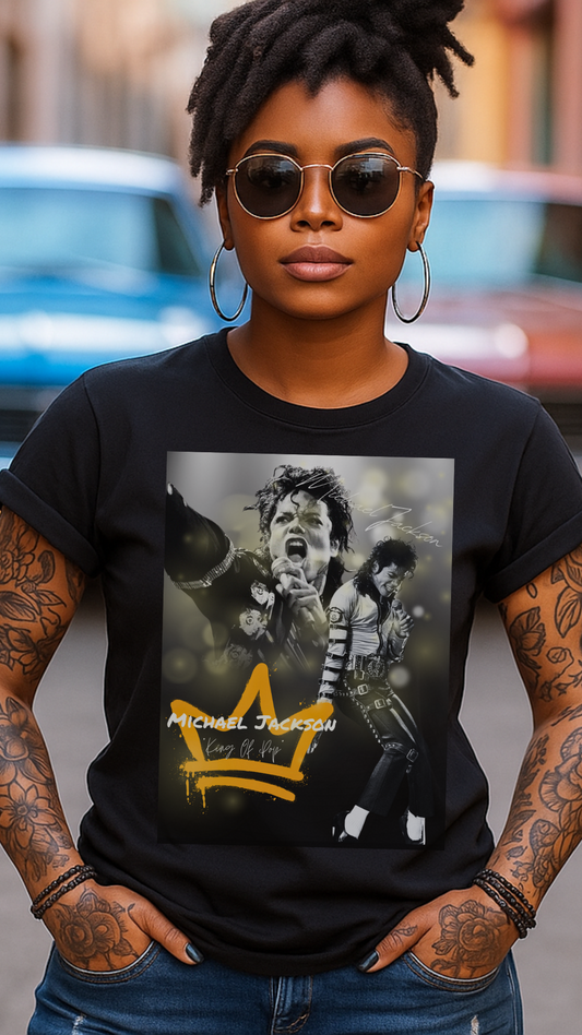 Michael Jackson Graphic Unisex Heavy Cotton Tee - Vintage Style Music Apparel