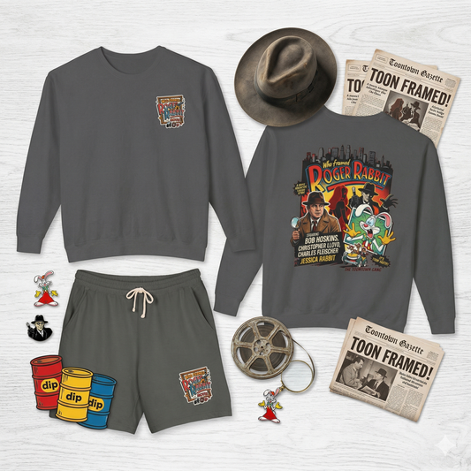 The "Who Framed Roger Rabbit" Ultimate Toontown Fan Collection: Unisex Sweatshirt and Shorts Set