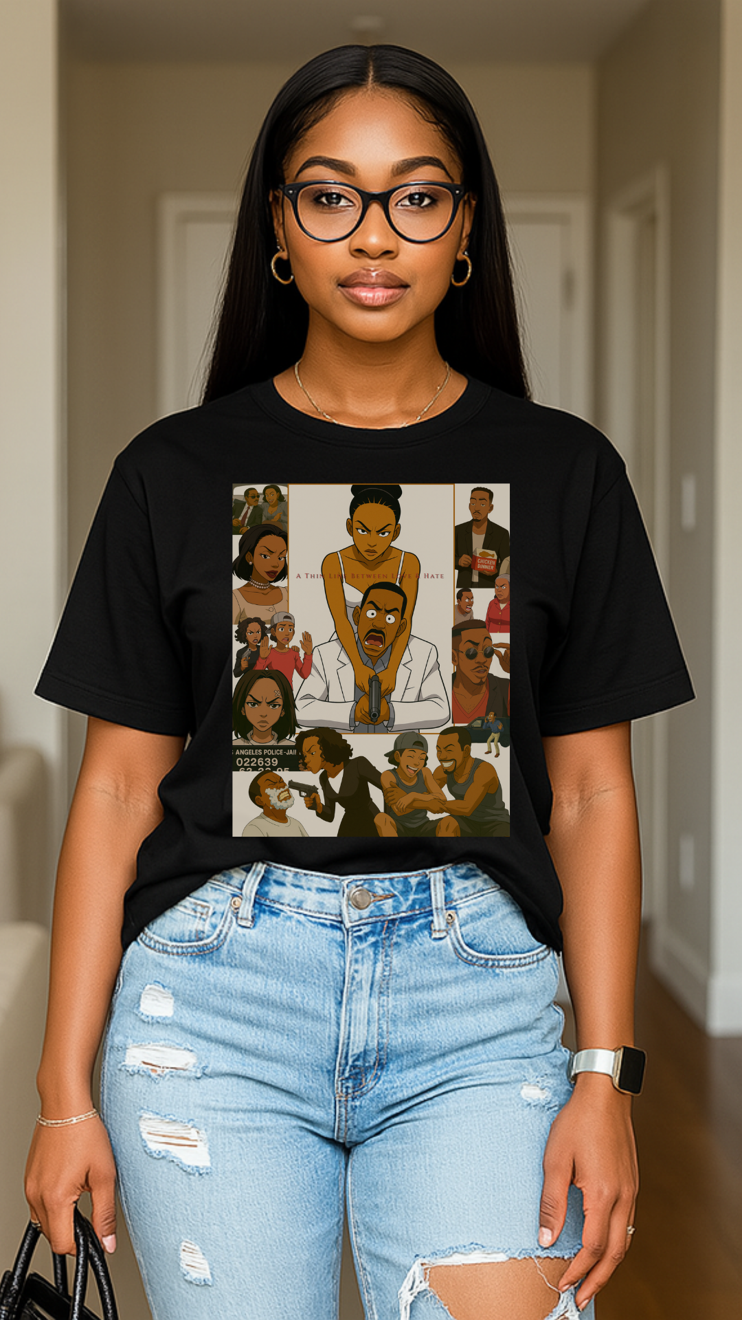 "A Thin Line" Unisex Heavy Cotton Tee - Artistic Tribute Design