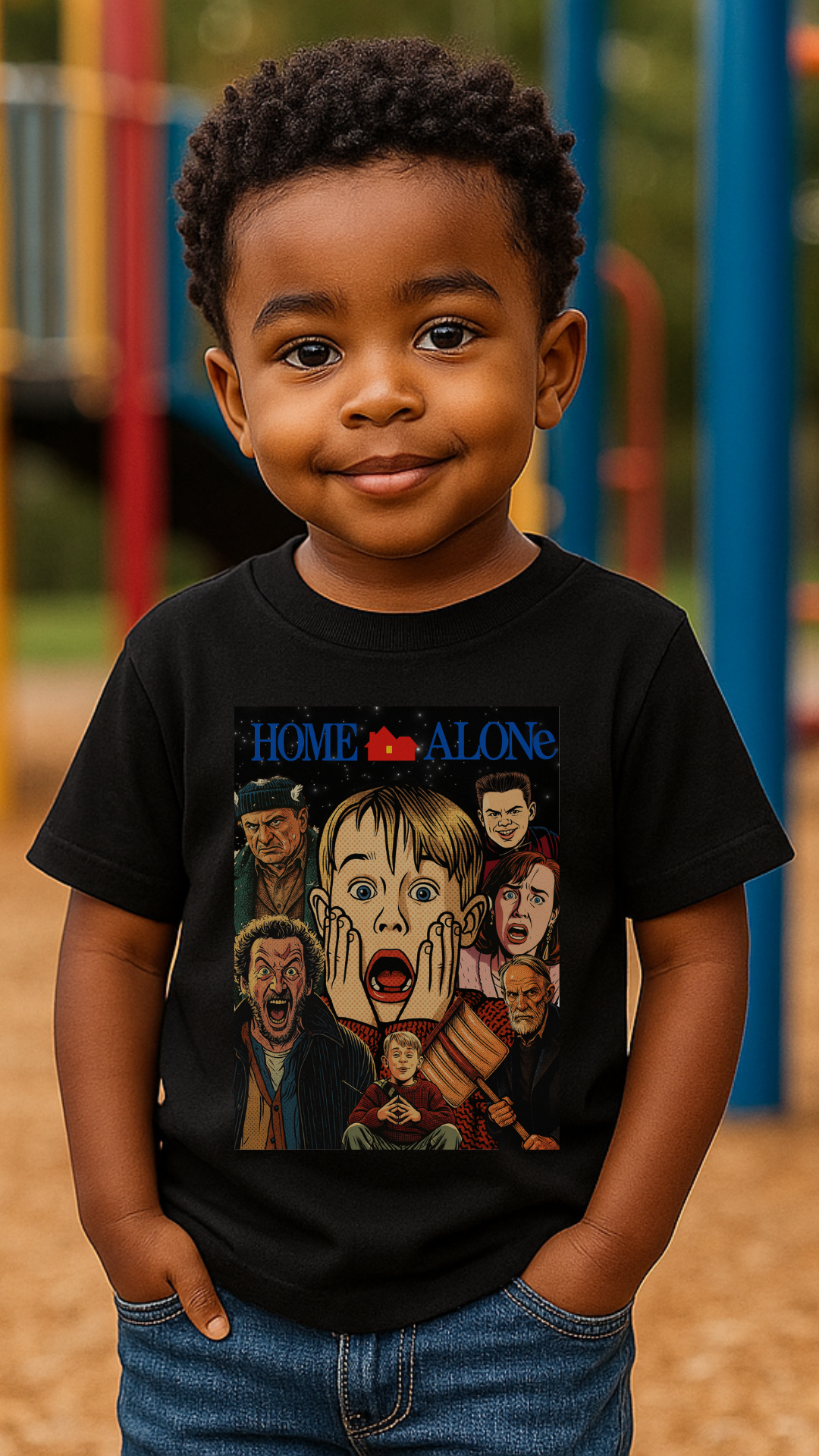 Home Alone Toddler Tee, Kid's Movie Shirt, Funny Kids T-Shirt, Halloween Costume, Birthday Gift for Boys and Girls