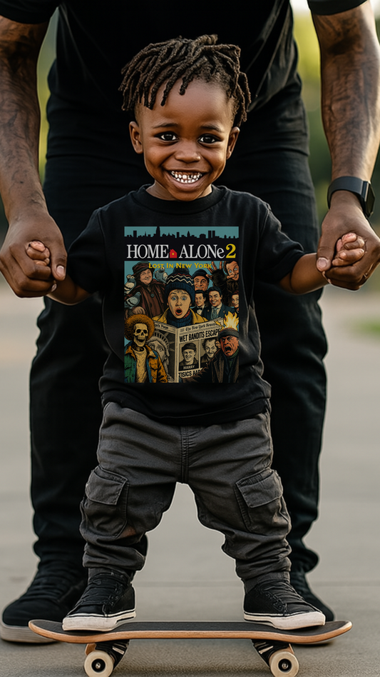 Home Alone 2 Toddler Tee - Fun Kid's Shirt for Movie Fans, Birthday Gift, Playtime, Family Movie Night, Holiday Apparel