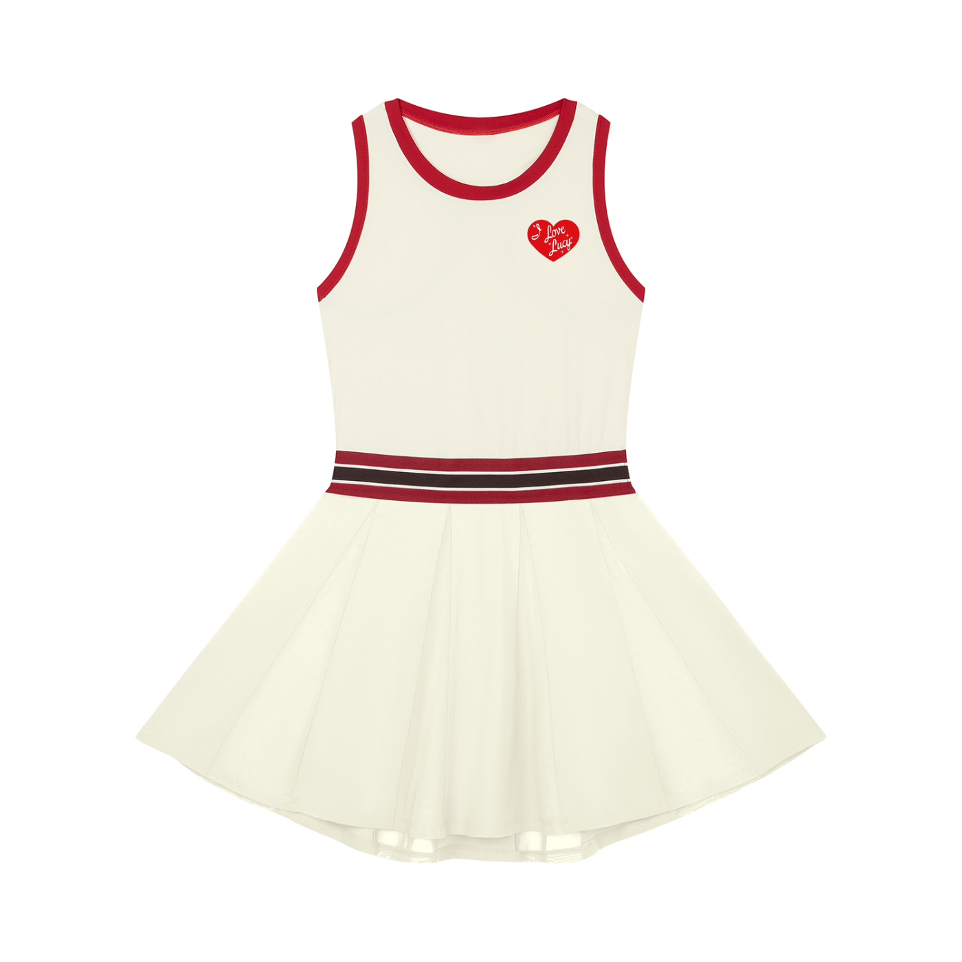 I Love Lucy Women's Color Block A-Line Sleeveless Dress