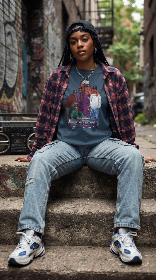 Vintage New Edition Graphic Tee – "The Ultimate Collection" Retro Portrait T-Shirt