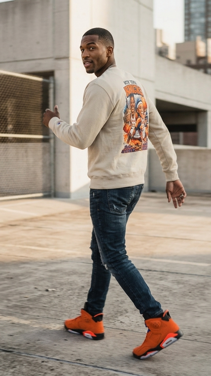 Champion X Empire New Your Knicks Legends Caricature Sweatshirt