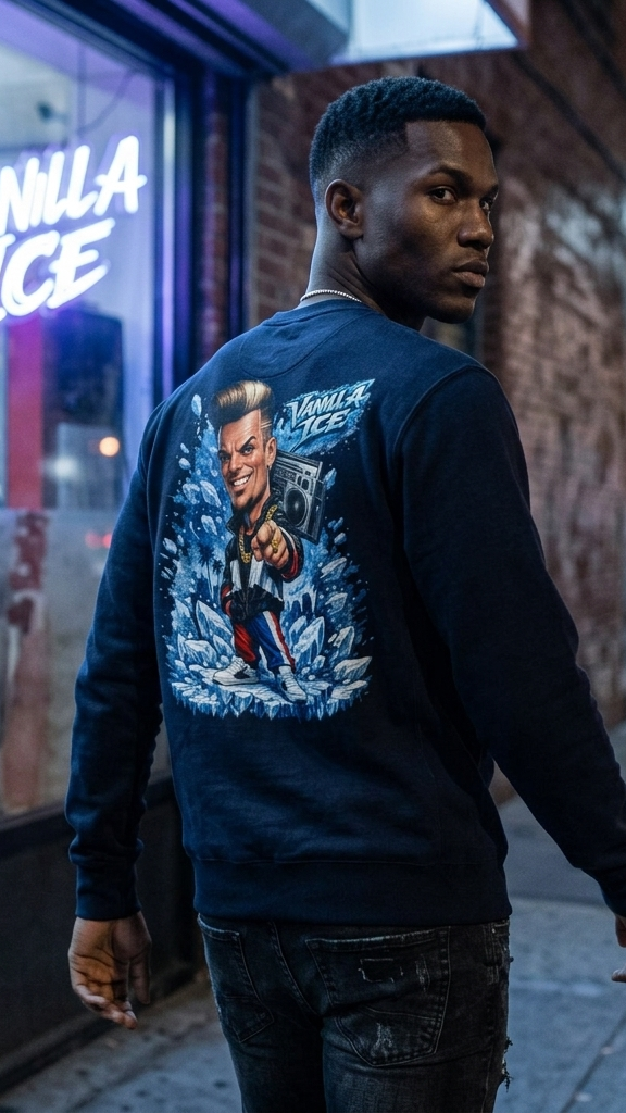 Vanilla Ice Retro Graphic Sweatshirt — Vintage 90s Rap Crewneck