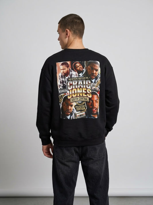 Craig Jones South Central Crewneck Sweatshirt — Retro Hip Hop Graphic Pullover