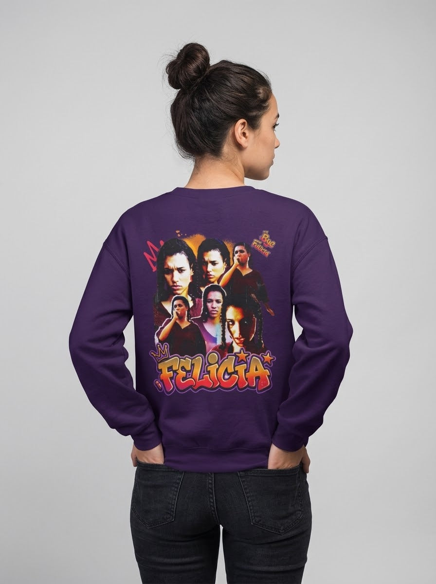 Bye Felicia Vintage Portrait Crewneck Sweatshirt