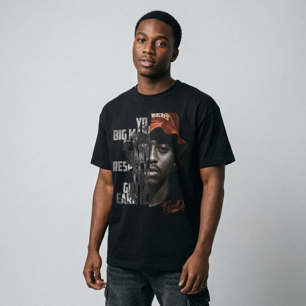 DJ Gee Q — Vintage Movie Quote Tee (“You Gotta Earn It”)