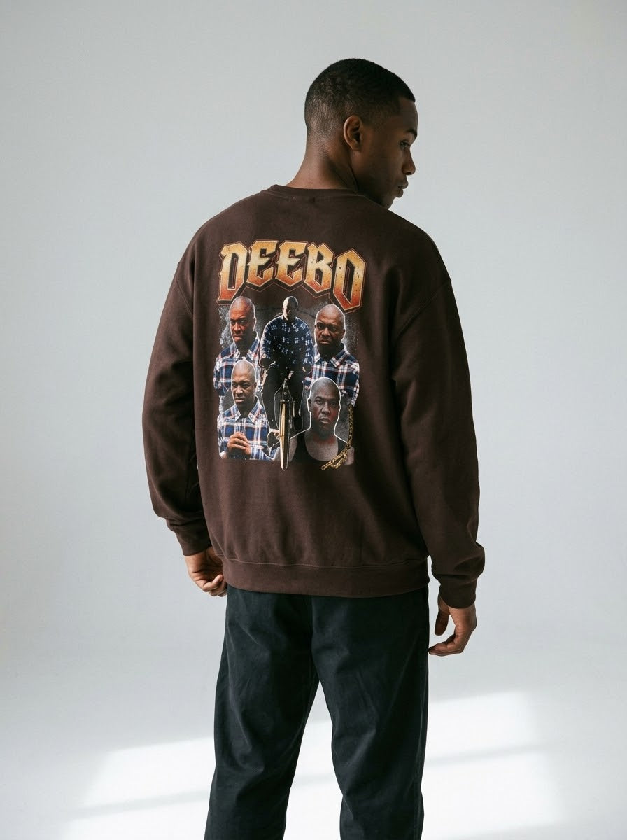 Deebo Graphic Crewneck Sweatshirt — Retro Streetwear Tribute