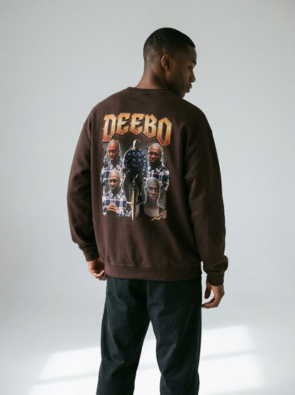 Deebo Graphic Crewneck Sweatshirt — Retro Streetwear Tribute