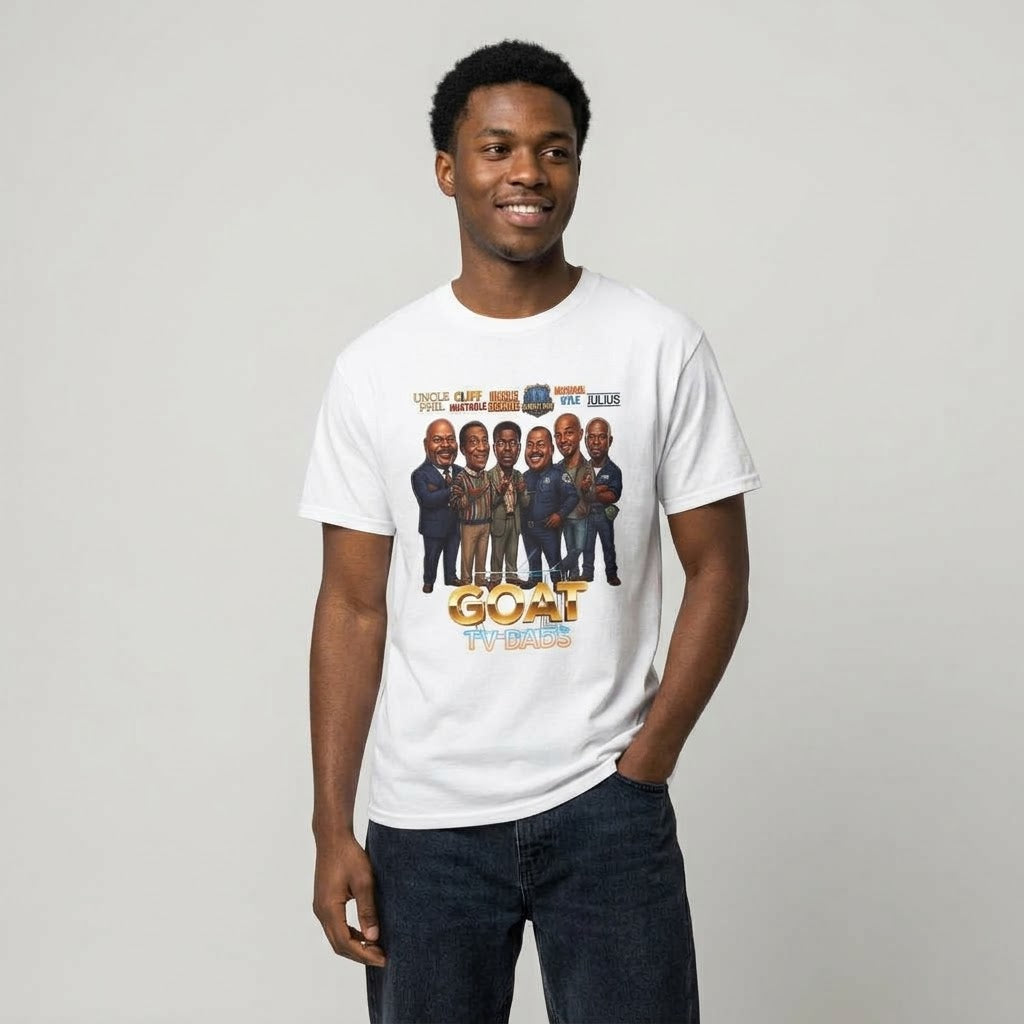TV Legends Caricature T-Shirt — "GOAT TV Dads" Graphic Tee