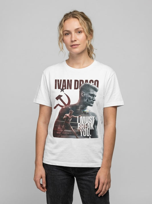 Ivan Drago 'I Must Break You' T-Shirt - Retro Rocky Boxing Graphic Tee