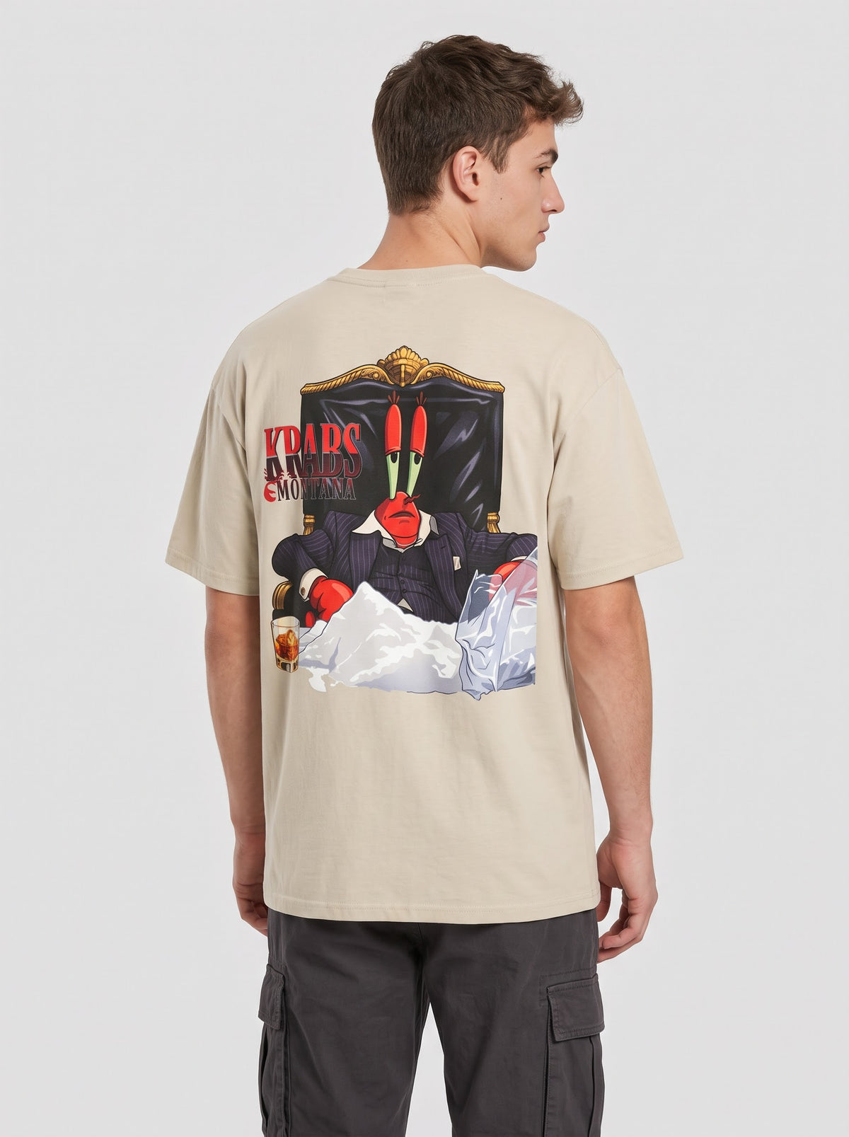 Krabs Montana Tee — Parody Graphic T-Shirt (Front Chest & Back Design)