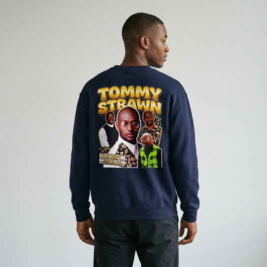 Martin Graphic Crewneck Sweatshirt — Vintage Retro Tommy Strawn Photo Collage