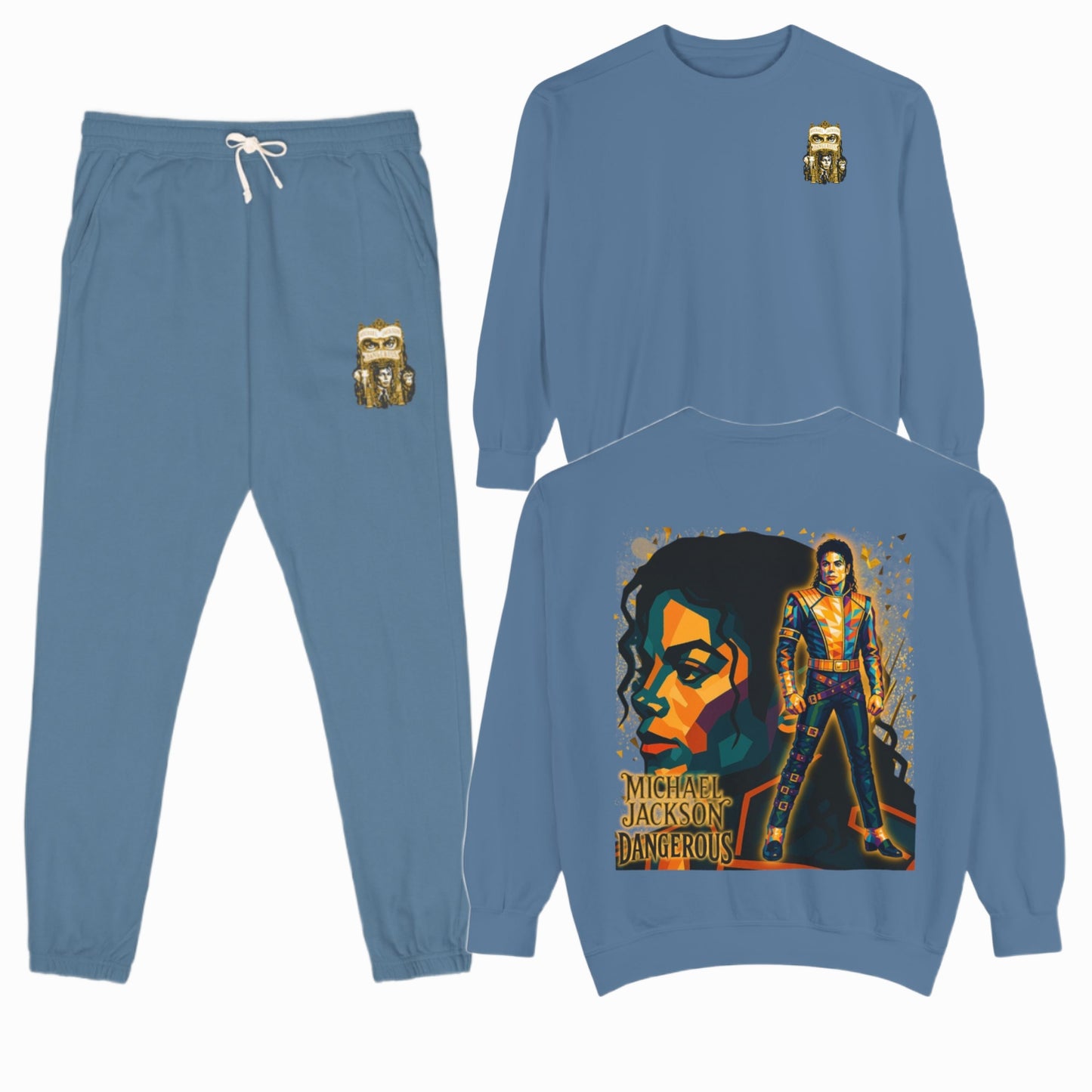 2pc MJ Legacy 'Dangerous' Sweatsuit Set