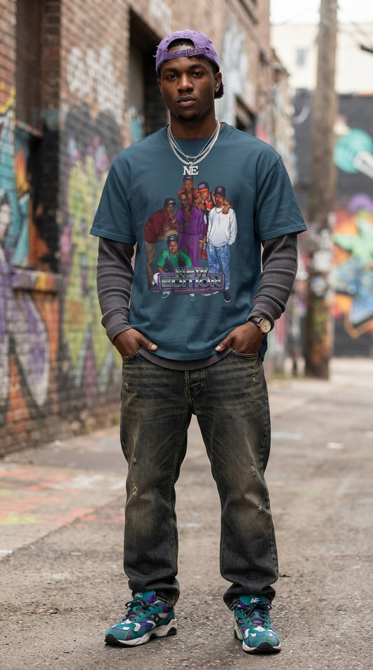 Vintage New Edition Graphic Tee – "The Ultimate Collection" Retro Portrait T-Shirt