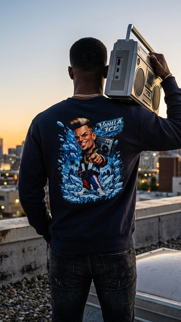 Vanilla Ice Retro Graphic Sweatshirt — Vintage 90s Rap Crewneck