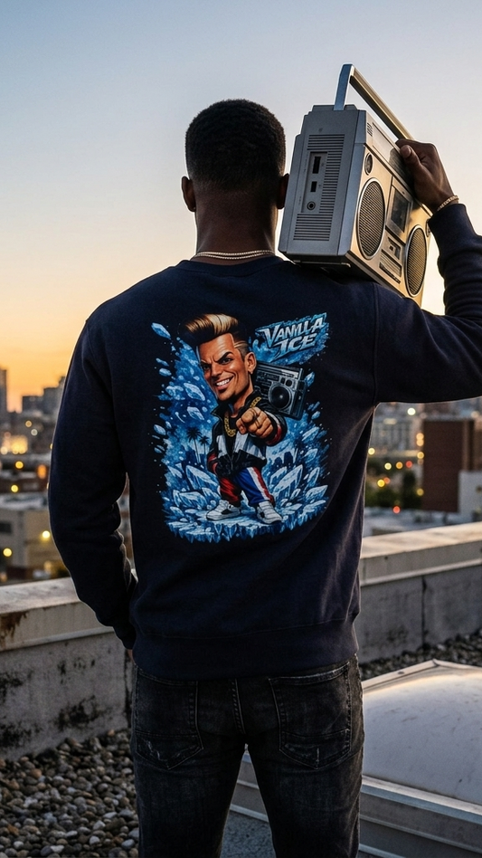 Vanilla Ice Retro Graphic Sweatshirt — Vintage 90s Rap Crewneck