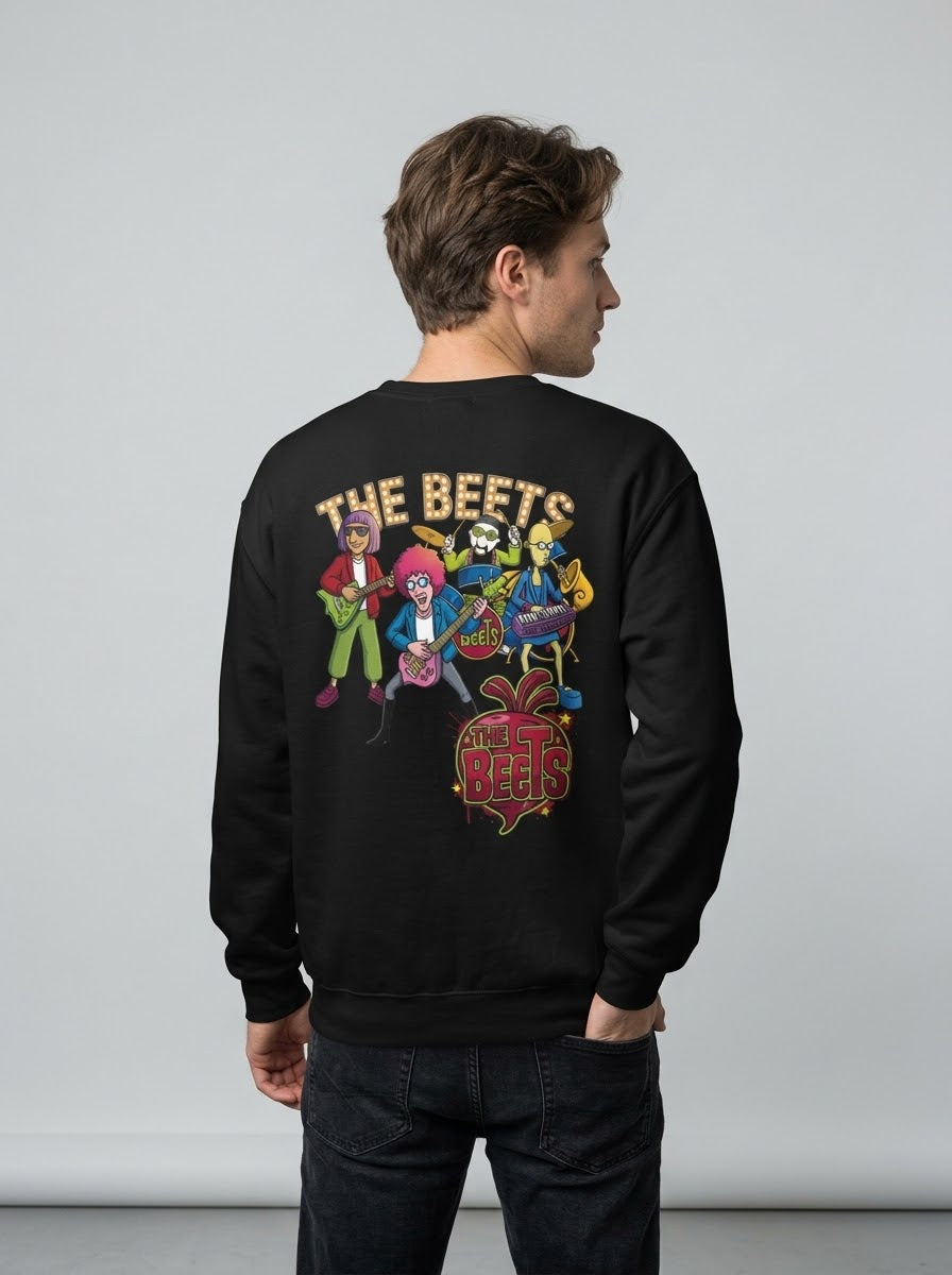Crewneck Sweatshirt — The Beets Band Graphic (Back & Chest Logo)