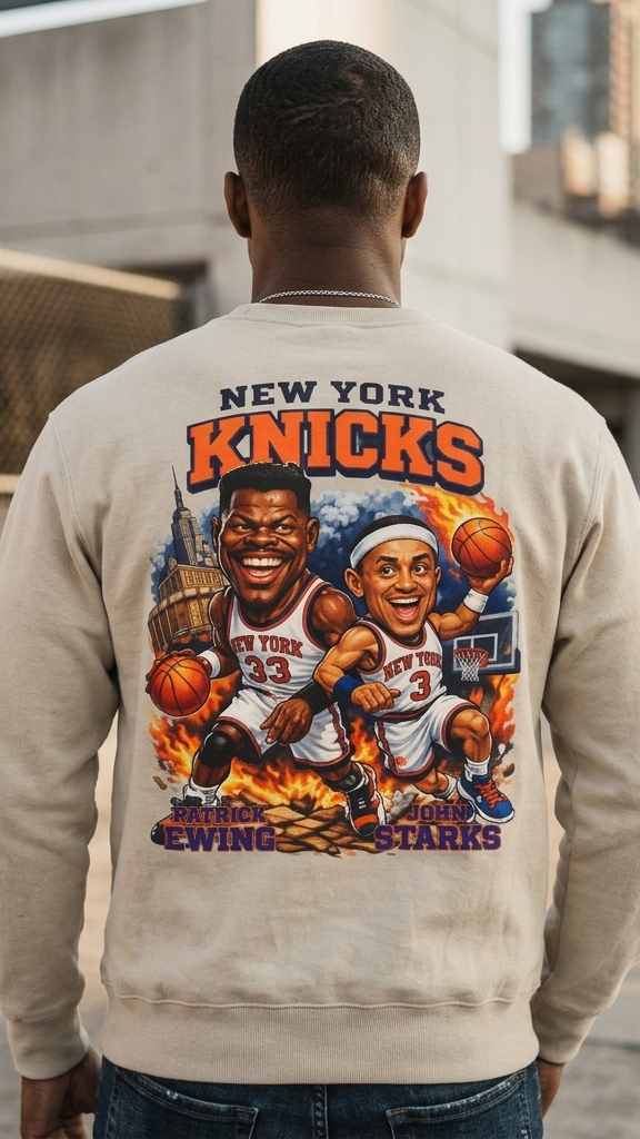 Champion X Empire New Your Knicks Legends Caricature Sweatshirt